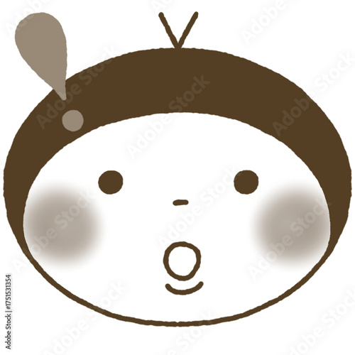 Fotografie A cute, round, brown icon with no apparent gender that's easy to use