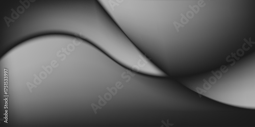 Abstract smooth wave background with a soft gradient from light gray to dark tones. Modern minimalist design perfect for presentations, wallpapers, and digital templates.