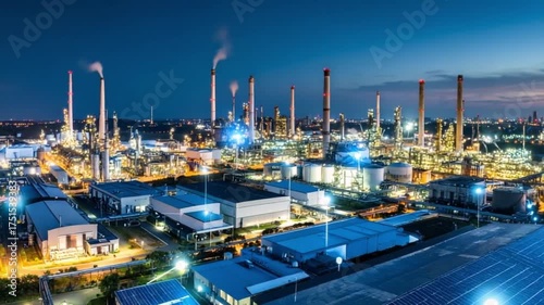 factory in the night