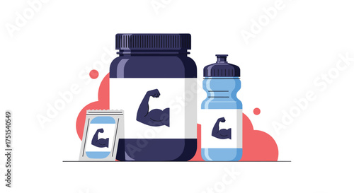 Essential supplements for muscle building and fitness goals.