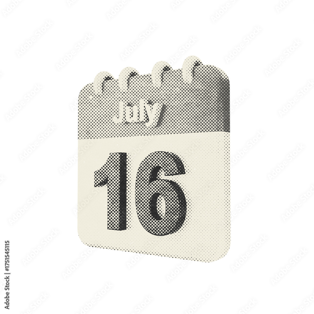 Fotografie 3d calendar halftone style
