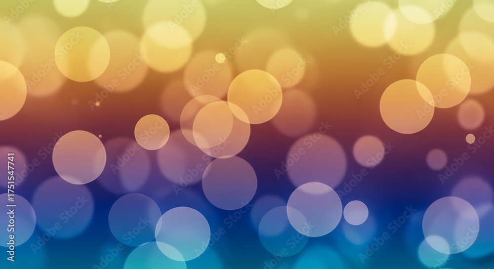 Obraz premium Abstract bokeh lights gradient background with soft focus circles