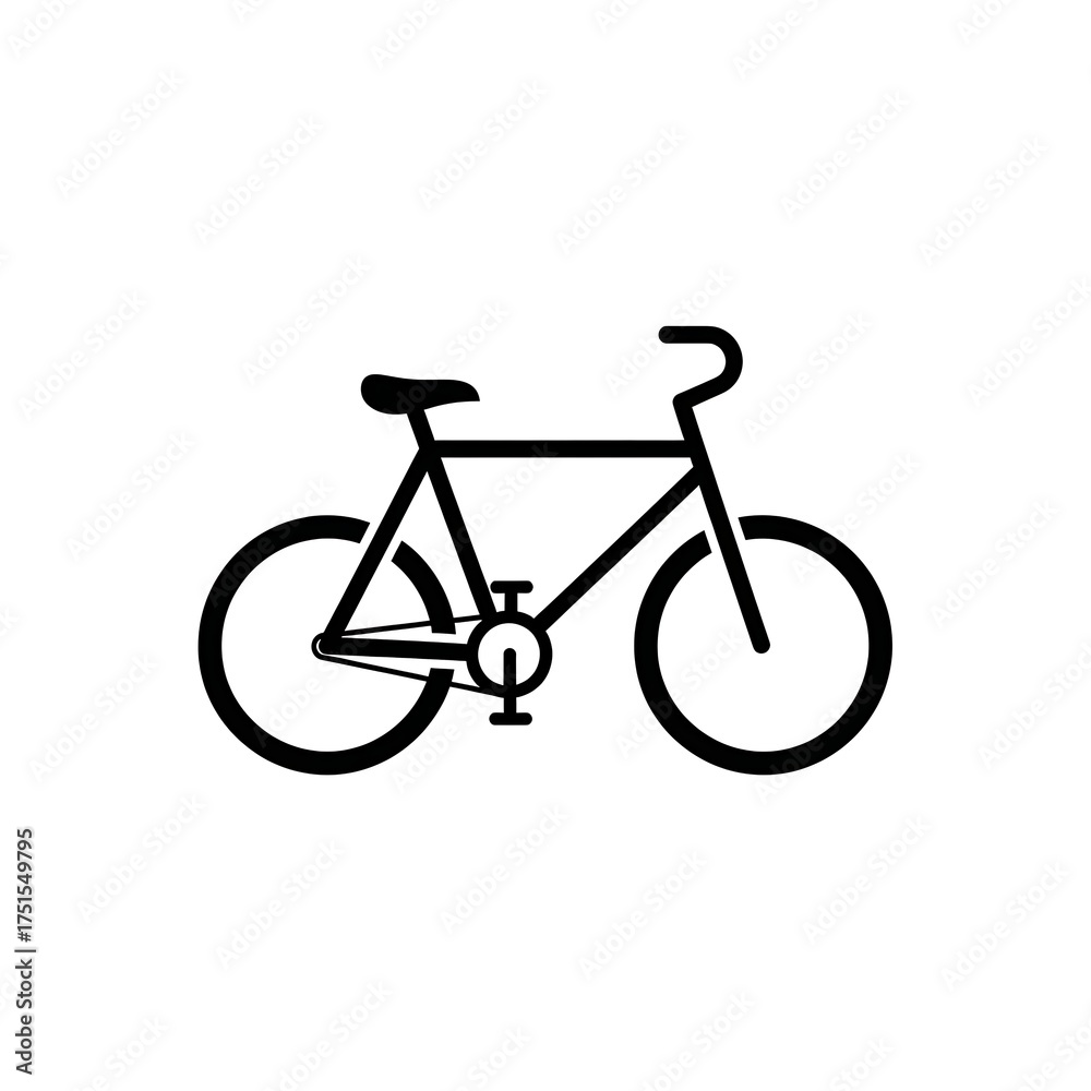 Obraz premium Bicycle image black icon