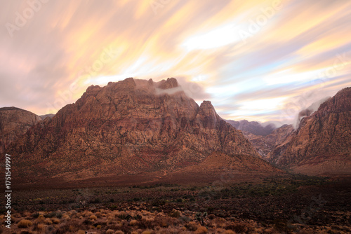sunset in the mountains