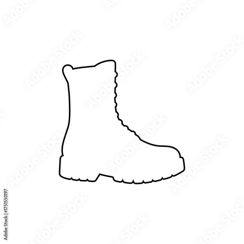 Vector outline icon of boot