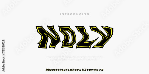 Graffiti Oldschool Gangsta Font. Street Y2k fonts ,Creative Hand Drawn Uppercase. Street Art Classic Lettering Fashion Designs Typography modern decorative vintage concept vector illustration