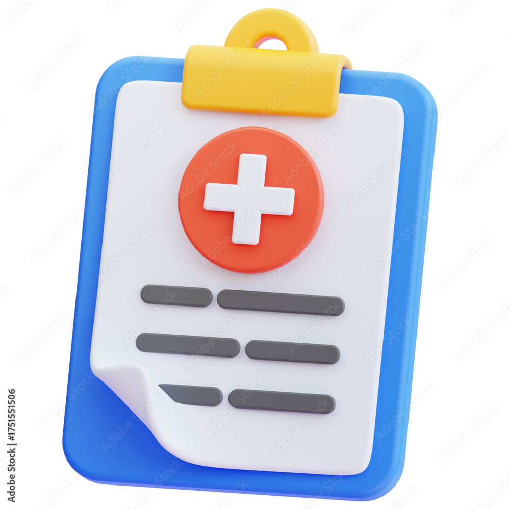 Fototapeta premium Medical report 3d icon