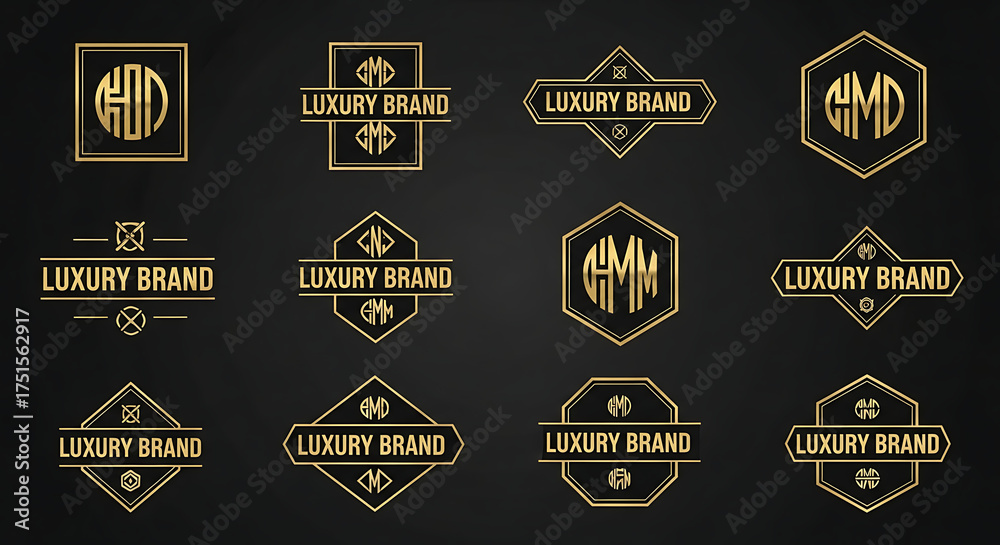 Fototapeta premium set of gold labels