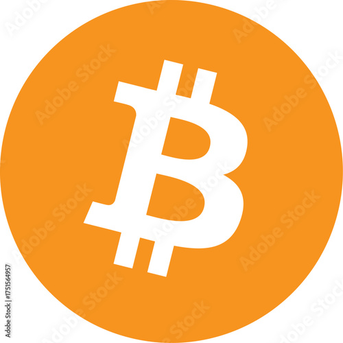 Crypto Bitcoin Logo Illustration for Blockchain Concept