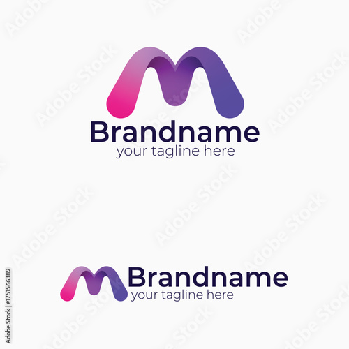 Dynamic 3D Woven Letter M Logo Design with Modern Gradient Color, Creative Abstract Initial Monogram Mark for Technology or Marketing Brand Identity