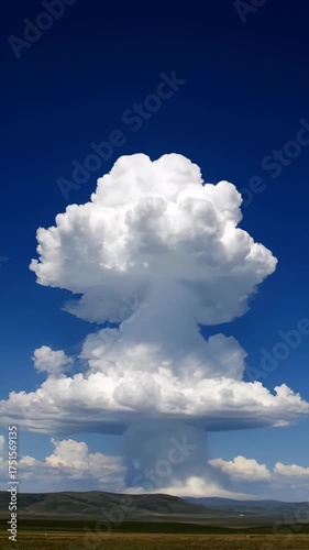 Timelapse of Cumulonimbus Cloud Forming Over Rural Landscape