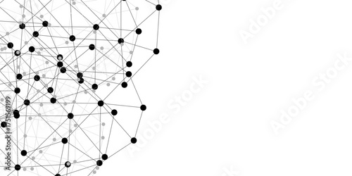 Abstract technology dot and line connection digital hi tech design concept background. Space for text. Vector illustration