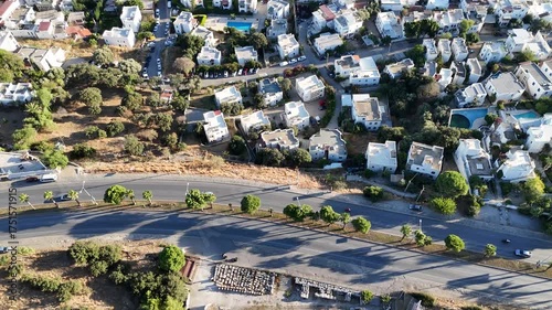 Ancient Theater of Bodrum from Above, Aerial View of Historical Amphitheater in Turkey