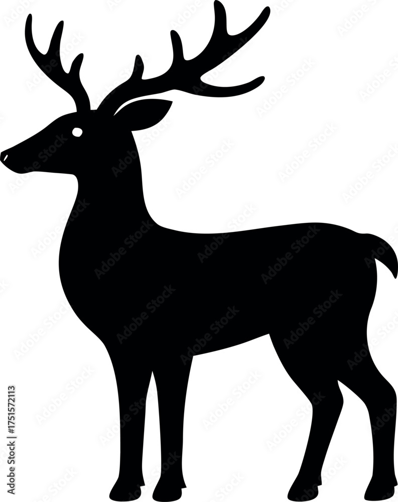 Obraz premium Elegant Reindeer Graphic for Holiday and Christmas Decoration
