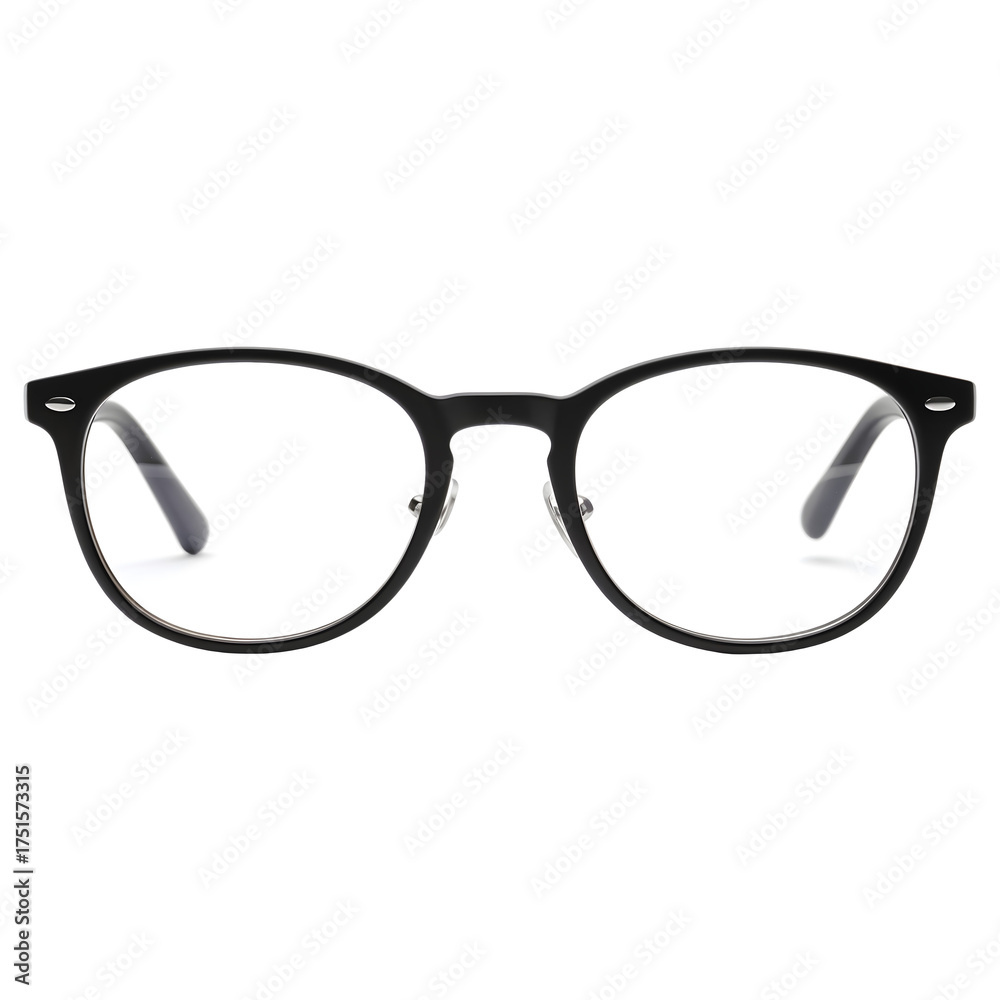 Fototapeta premium Classic round sunglasses with black frame isolated on transparent background