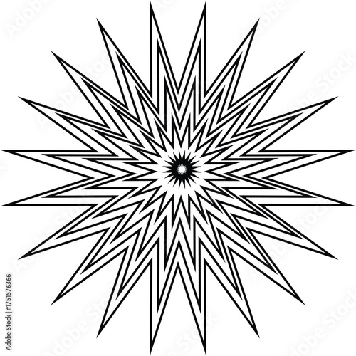 Geometric starburst pattern illustration