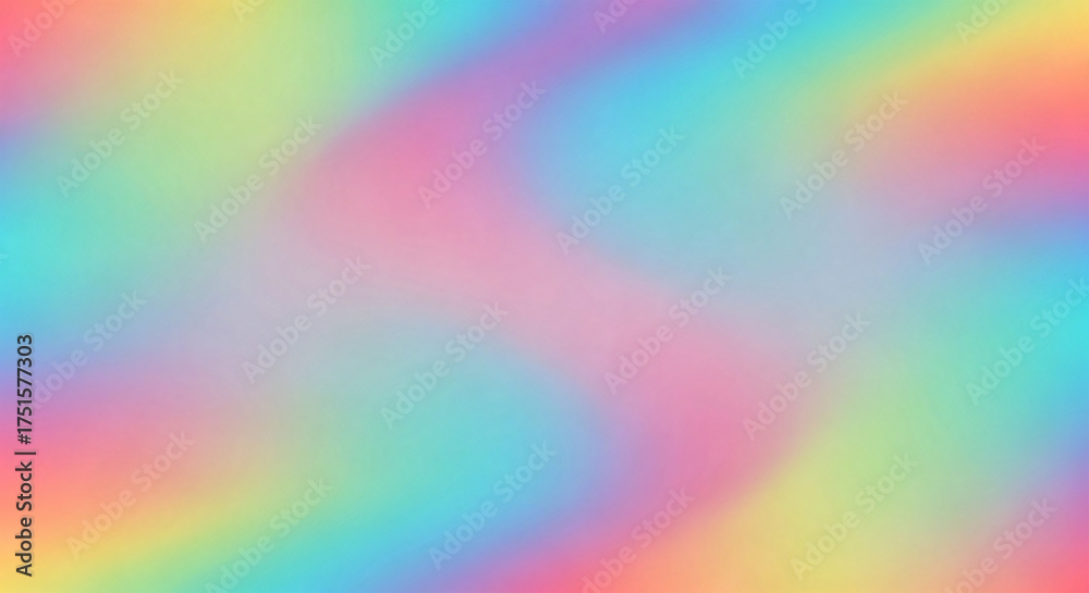 Obraz premium Abstract Rainbow Swirls of Pastel Colors Creating a Soft and Dreamy Blurred Gradient Background