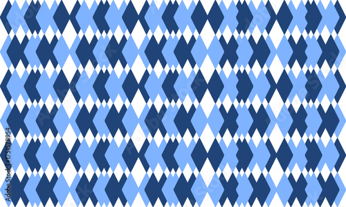 round overlap diamond pattern in two tone blue. blue diamond checkerboard, chessboard seamless Repeat seamless pattern design for fabric printing or background