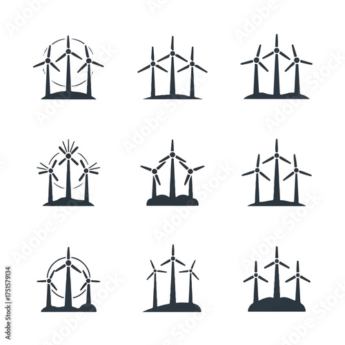 Wind turbines generating clean energy in a sustainable field, promoting environmental awareness and a greener future.