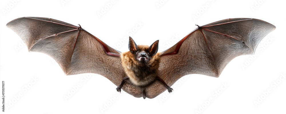 Obraz premium Bat in flight against white background (2)