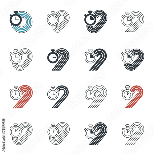 Stopwatch measures time on running track during athletic competition, emphasizing speed and precision in sports.