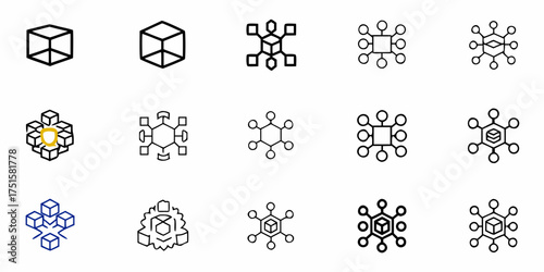 Discover a network of connected cubes for decentralized systems, blockchain, and data solutions, perfect for illustrating advanced tech and innovative business models