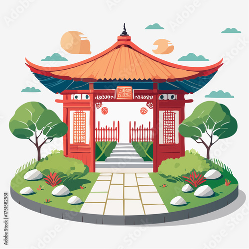 Serene Japanese Garden Pavilion An Architectural Marvel of Traditional Construction and Landscape Design