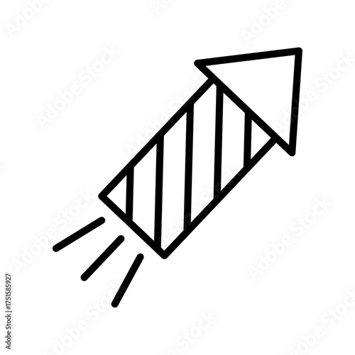 Christmas petard outline icon