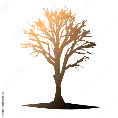 Tree Vector Silhouette Gradient