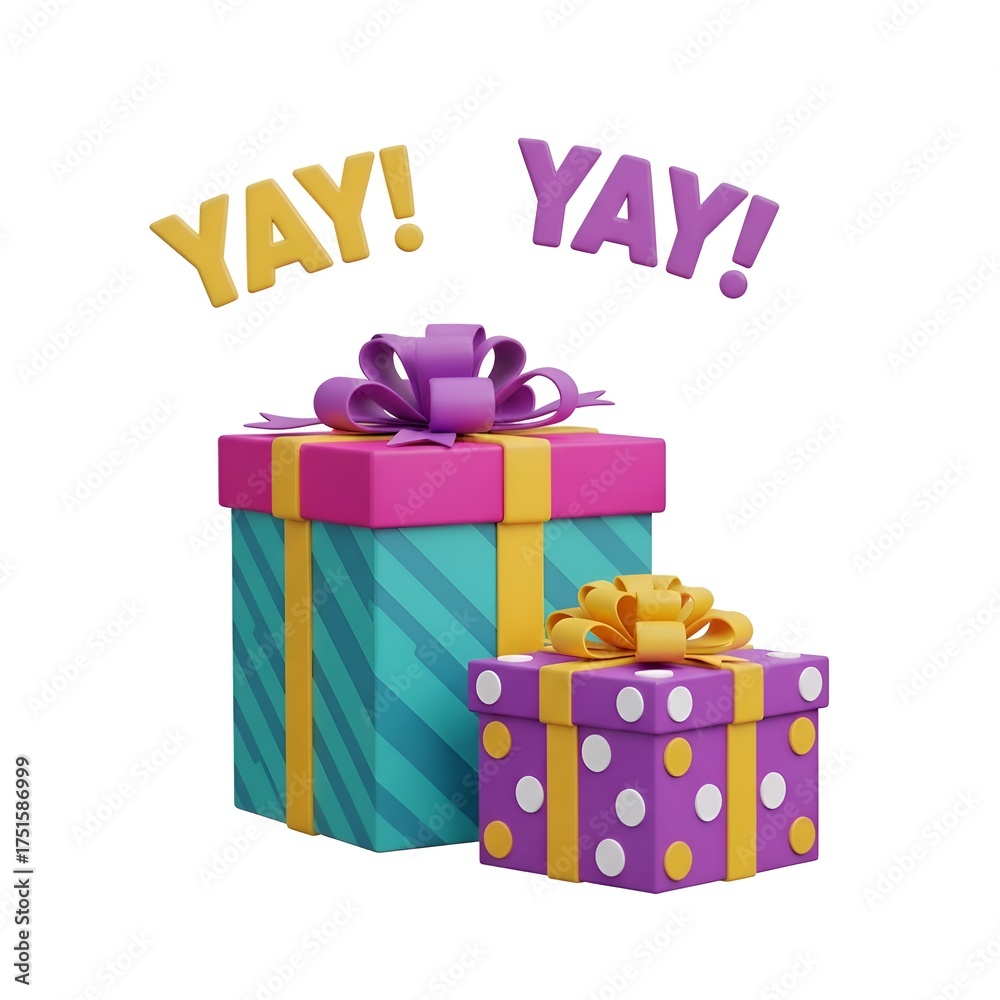 Obraz premium Exciting gift boxes with celebratory 