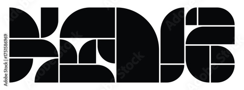 Abstract Shape Collage Background Minimal Black and White Moodboard Design