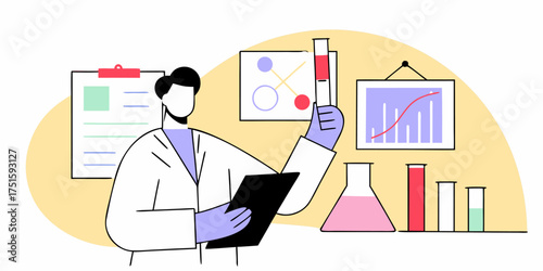 Visionary Medical Researcher Analyzing Clinical Data: Charting Success in Pharmaceutical Research Through Expert Analysis and Data-Driven Insights