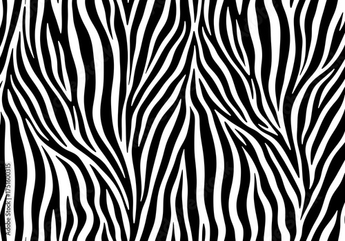Black and white zebra stripe pattern, abstract background