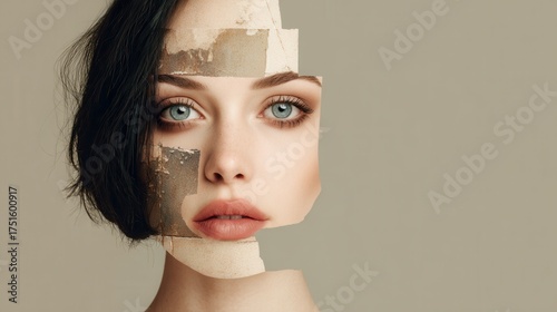 Young woman with clear skin facing an issue makeup idea