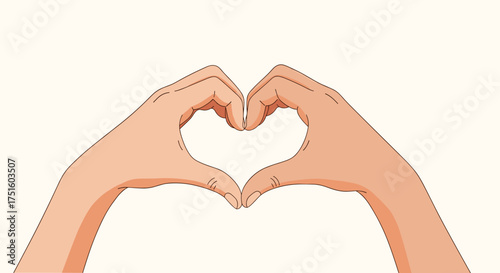 A gesture of love and connection formed by hands creating a heart shape.