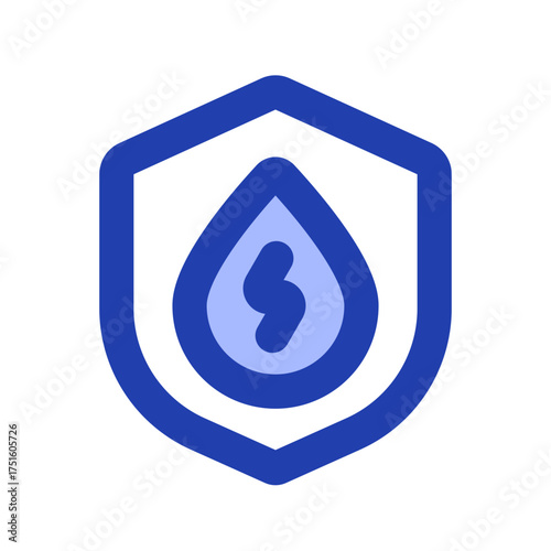 water resistant blue icon
