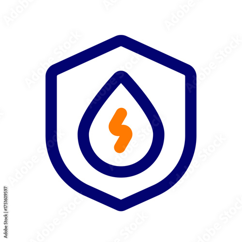 water resistant duotone icon