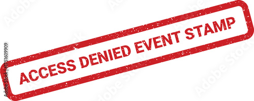 Access Denied Event Stamp with Grungy Texture on a White Background