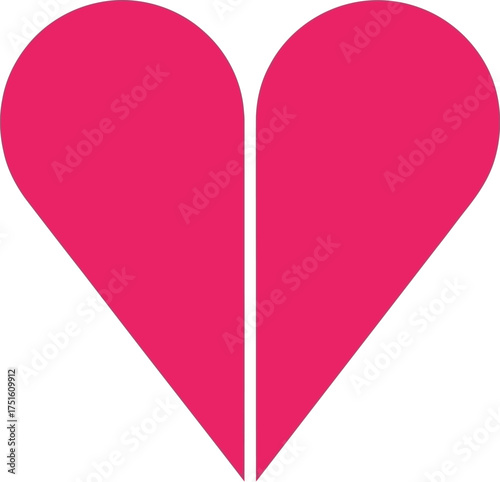 Divided Heart Symbol of Love, Loss, and Relationships. Exploring the complexities of affection and connection