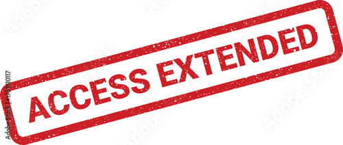 Access extended stamp effect with grungy texture isolated, business approval concept vector