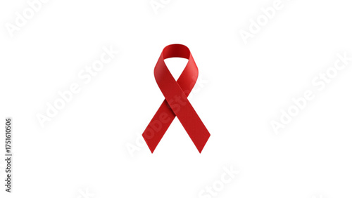 symbol for world diabetes day on clean white background, realistic texture ribbon, minimalist medical theme, health awareness concept