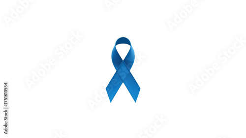 symbol for world diabetes day on clean white background, realistic texture ribbon, minimalist medical theme, health awareness concept