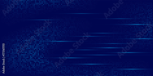 Blue Binary Data Software Programming Code Background. dot flow