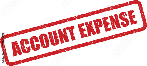 Account expense grunge stamp, financial accounting, cost management business concept, illustration