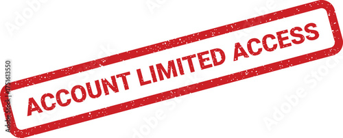 Account Limited Access red stamp with grunge texture, diagonally oriented label