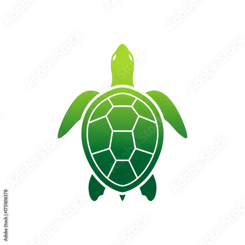 Green Pixelated Sea Turtle Design on transparent background