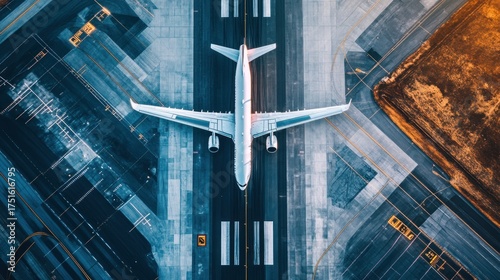 Aerial photography for airport design analysis, highlighting the placement of runways, taxiways, and terminal expansions
