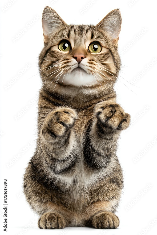 Obraz premium Tabby cat paws up