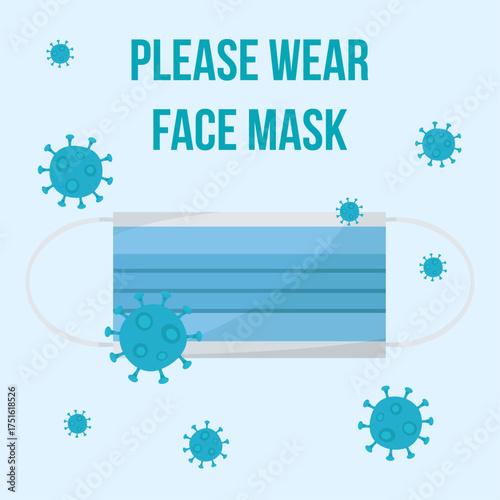Wear face mask composition Protection mask bacteria Medication protection
