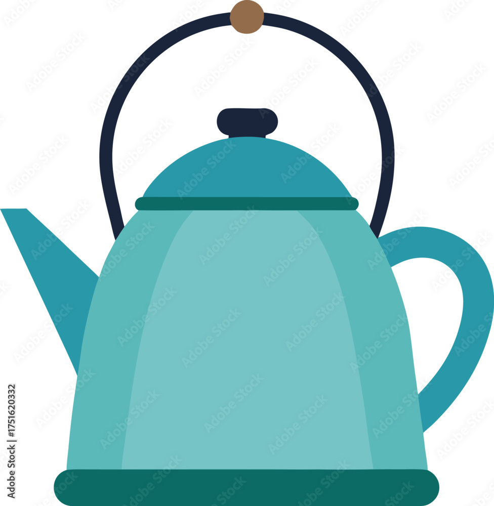 Obraz premium Vector Illustration of a kettle on a transparent background